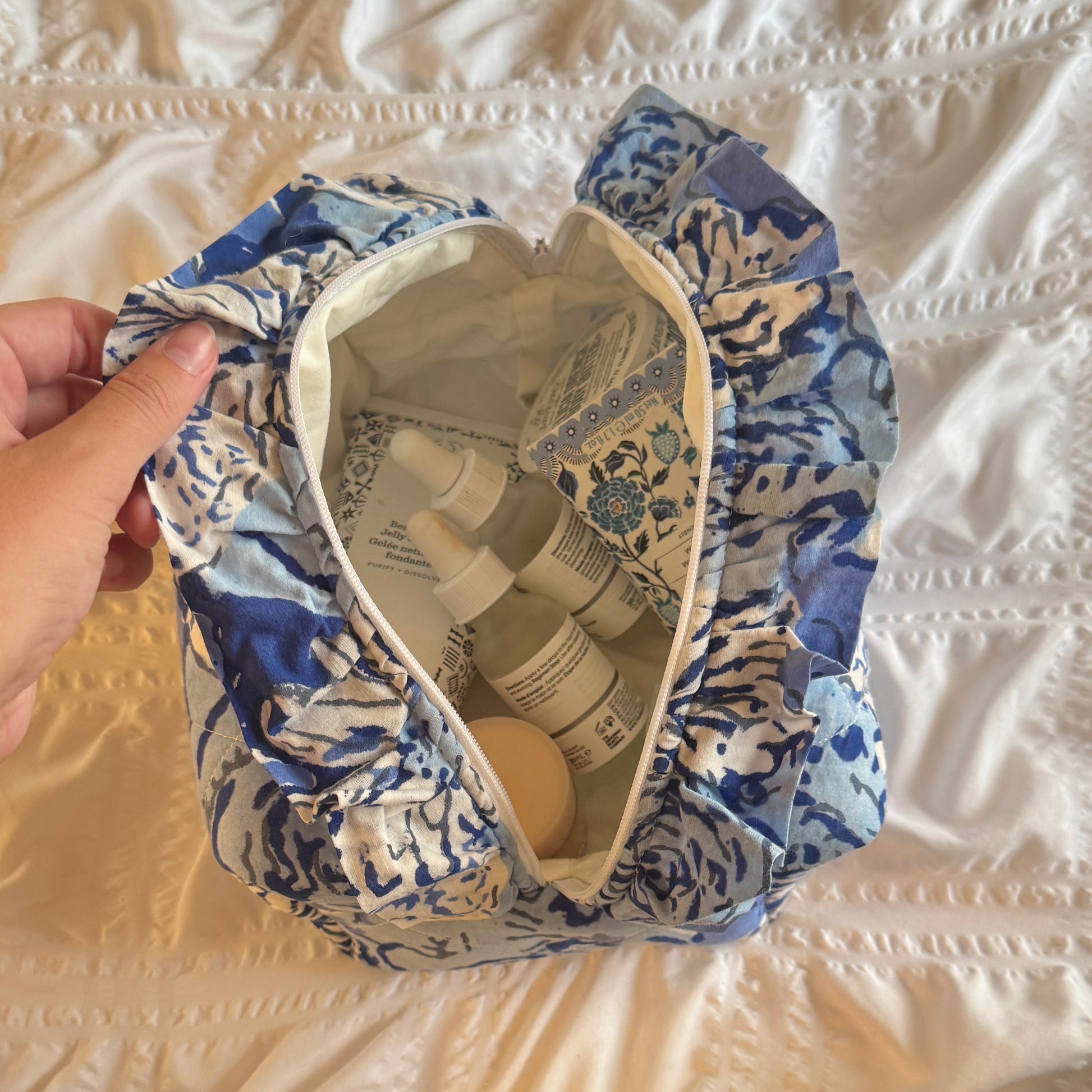 Azure Ruffle Bag