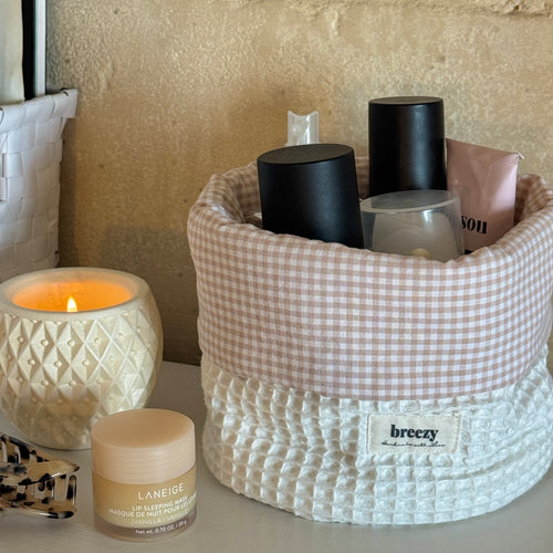 Caramel Waffle Vanity Basket