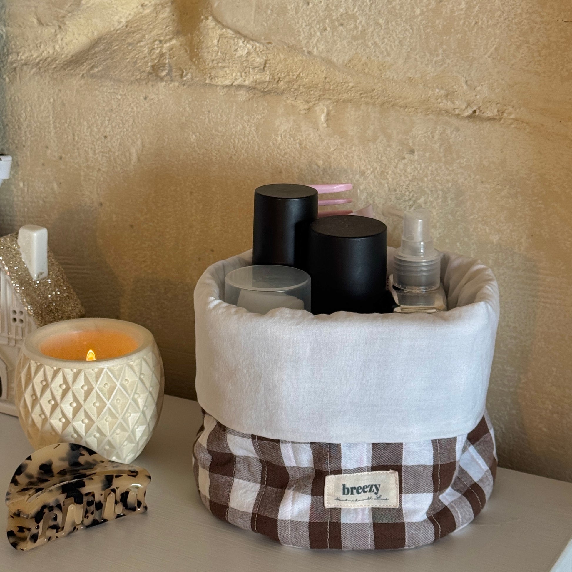 Espresso Slouchy Vanity Basket