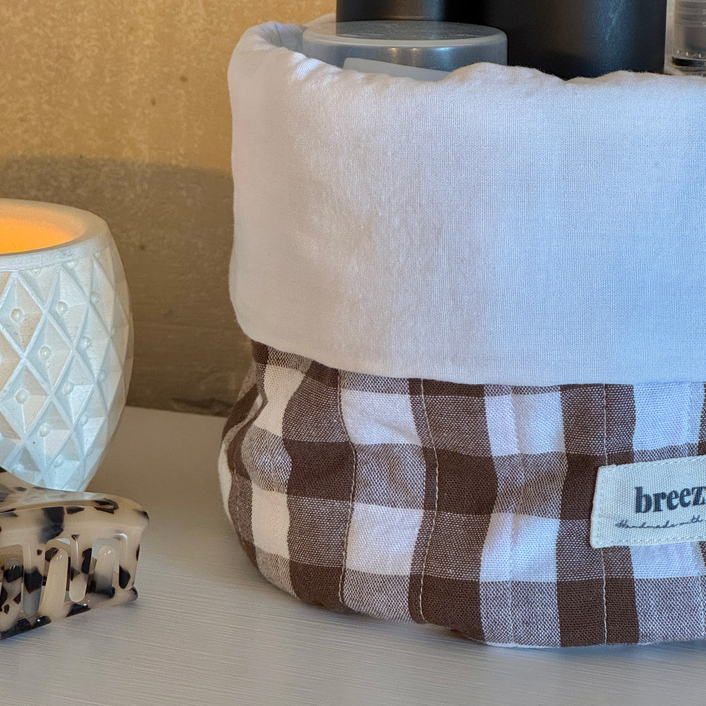 Espresso Slouchy Vanity Basket